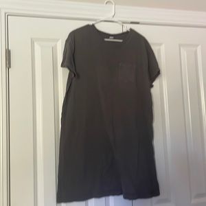 Charcoal Gray T-Shirt Dress